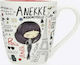 Anekke Porcelain Mug Couture Ceramic White Mug 360ml