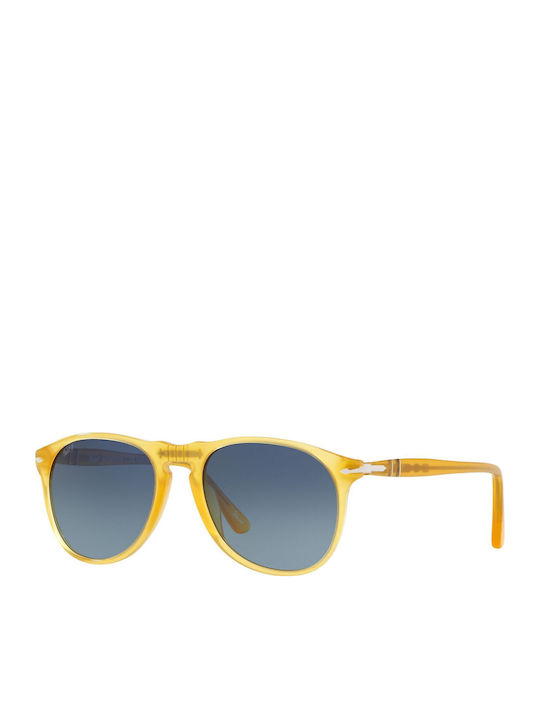 Persol Unisex Γυαλιά Ηλίου με Καφέ Ταρταρούγα Κοκκάλινο Σκελετό και Μπλε Ντεγκραντέ Polarized Φακό PO9649S 204/S3