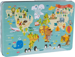 Puzzle pentru Copii World Map Martina Hogan 24buc Apli Kids
