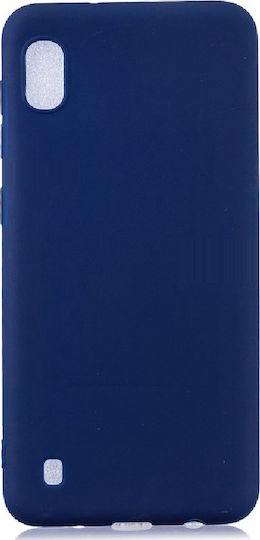 Soft Touch Umschlag Rückseite Silikon Blau (Galaxy A10)
