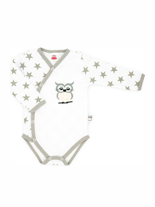 Makoma Baby Bodysuit Long-Sleeved White