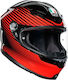 AGV K6 Full Face Helmet with Pinlock 1220gr Rush Black/Red 216301A2MY002004