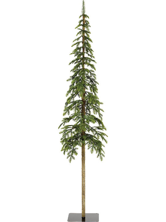 Alpine Full PE Christmas Slim Green Tree with Trunk Base and Built in Branches H180cm