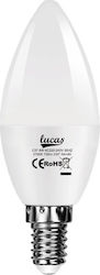 Lucas Λάμπα LED για Ντουί E14 και Σχήμα C37 Ψυχρό Λευκό 900lm