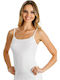 Women's Cotton T-Shirt with Spaghetti Strap White 2Pack