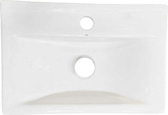 Gloria Banal Aufgesetztes Waschbecken Porzellan 45x30x10cm Weiß