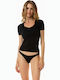Women's Short Sleeve Cotton T-Shirt Black 2Pack