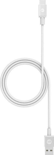 Mophie Geflochtenes USB 2.0 Kabel USB Typ-C männlich - USB-A Weiß 1m 409903209