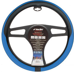 Simoni Racing Car Steering Wheel Cover Tidy with Diameter 37-39cm Leatherette Blue