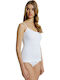 Simply You 4/479 Women's Cotton T-Shirt with Spaghetti Strap White