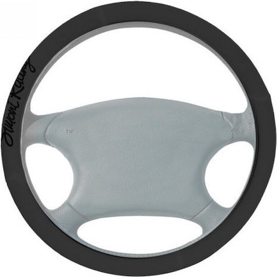 Simoni Racing Car Steering Wheel Cover Trophy Cheap with Diameter 37-39cm Microfiber Black SRCVT/11N