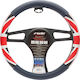 Simoni Racing Car Steering Wheel Cover UK Flag with Diameter 37-39cm made of Leatherette Multicolour