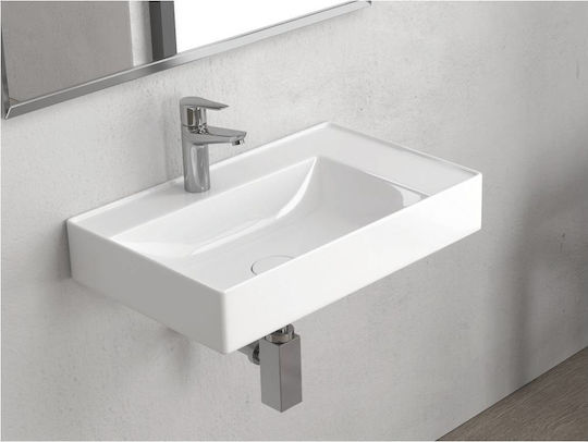 Karag Infinity Sub Blat Chiuvetă Porțelan 60x38x11cm Alb