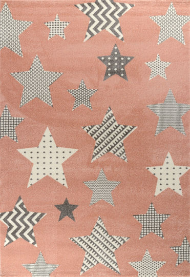 Tzikas Carpets 21895-55 Детско килимче Звезди Розов 133x190см Дебелина 13мм