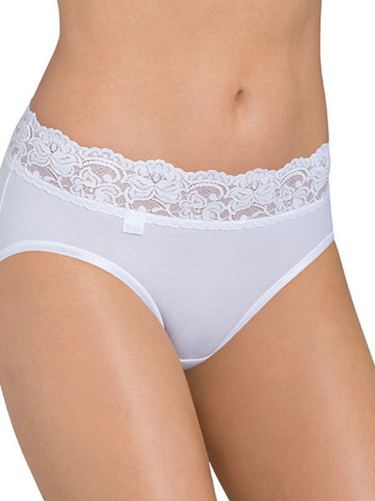 Sloggi Romance Midi Γυναικείο Slip με Δαντέλα Λ...