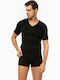 Men's Undershirts Short-sleeved in Black Color 2Pack