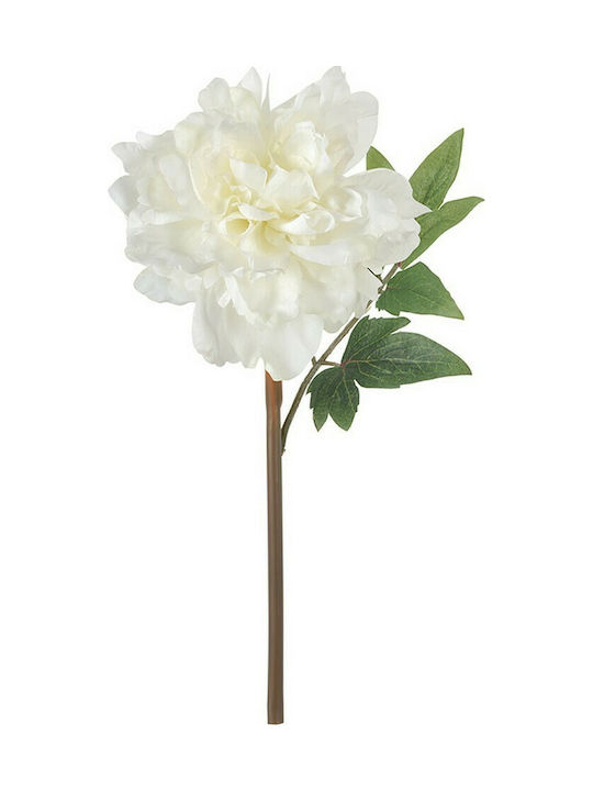 Artekko Ramură Decorativă Artificială Peony White 35.5cm 1buc