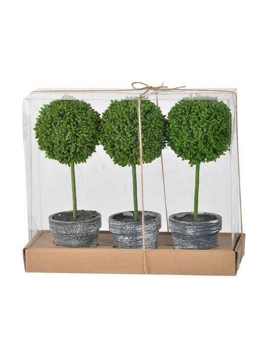 Artekko Plantă Artificială în Ghiveci Mic Green 26.92cm 3buc