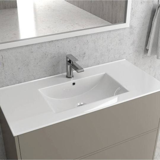 Karag Inset Sink Porcelain 91x47x18cm White