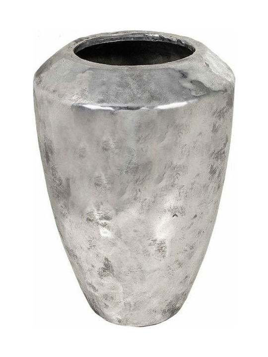 Zaros Vază Decorativă Ceramică Argint 23.5x23.5x34.5cm 1buc