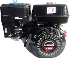 BasePower Gasoline Engine 200cc 6.5hp Maximum Revolutions 3600rpm with Keyway (Tank 3.6lt)