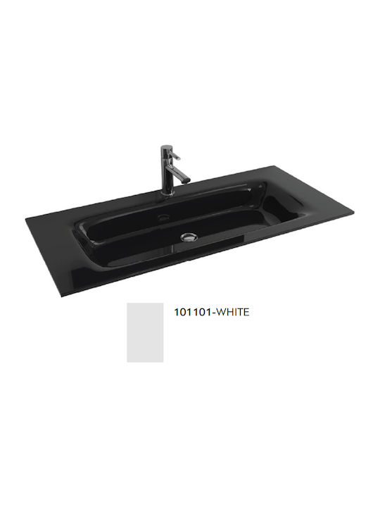 Karag Vetro Ένθετος Νιπτήρας Γυάλινος 101x46x12...