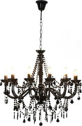 vidaXL Candelabru Cu Sfeșnice Negru vidaXL Candelabru Cu Sfeșnice Negru