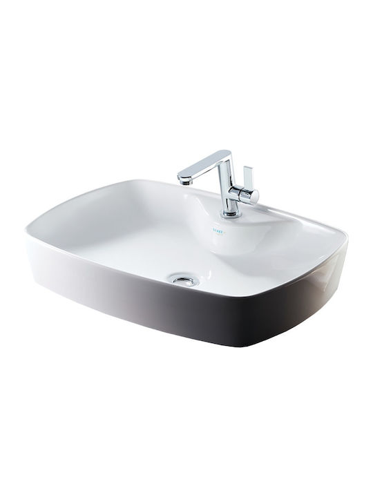 Serel 1634W Vessel Sink Porcelain 60x44x12cm White