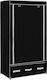 vidaXL Fabric Wardrobe with Zipper and Shelves in Black Color 87x49x159cm
