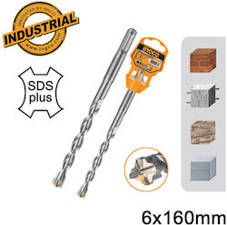 Ingco Four-Cut Drill S4L Carbide with SDS Plus Shank for Masonry 6x100mm