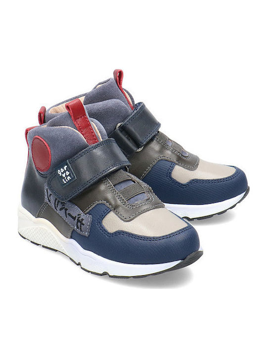 Garvalin Kinder-Sneaker Hoch mit Klettverschluss Blau