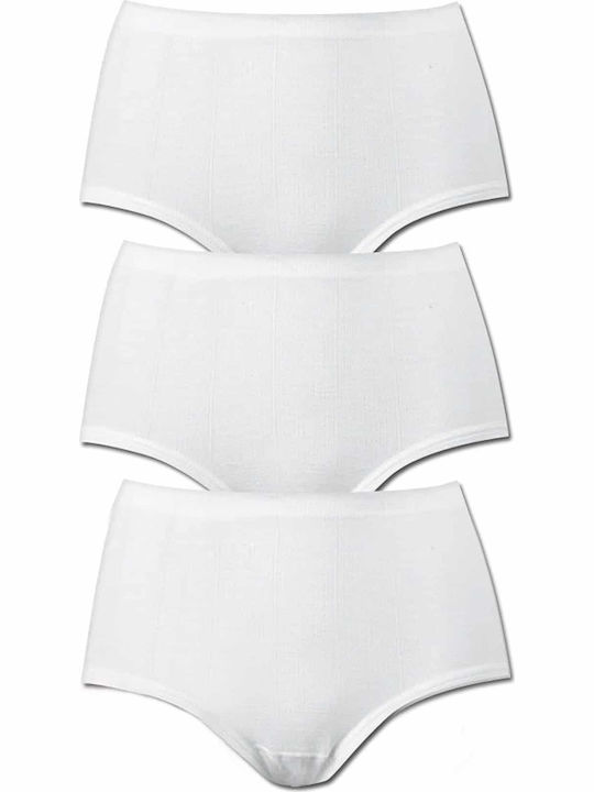 Minerva Ψηλόμεσα Slip 3Pack Λευκά