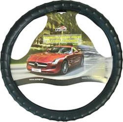 Auto Gs Husă Volan Auto Snap On cu Diametru 38cm din Piele ecologică Negru