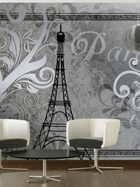 Fototapet de Perete Vintage Paris Silver 200x140 Tesatura Gri