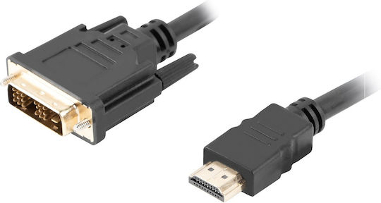 Lanberg Кабел DVI-D мъжки - HDMI мъжки 1.8м Черен (CA-HDDV-10CC-0018-BK)