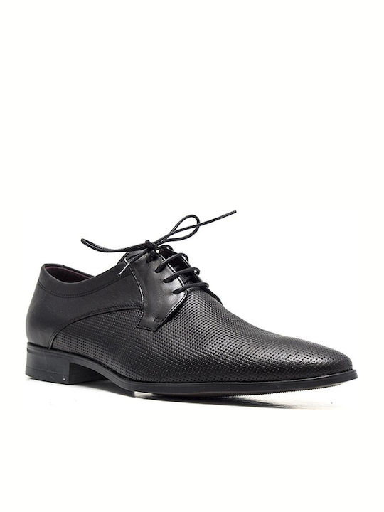 Damiani 205 Men's Leather Dress Shoes Black