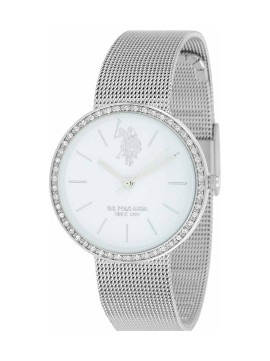 U.S. Polo Assn. Azure Uhr mit Silber Metallarmband