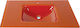 Gloria Glass Form Inset Sink Glass 91x46cm Orange