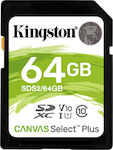 Kingston Canvas Select Plus SDXC 64GB Class 10 U1 V10 UHS-I