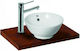 Huida Creso 1 Aufgesetztes Waschbecken Porzellan 38.5x38.5x14cm Weiß