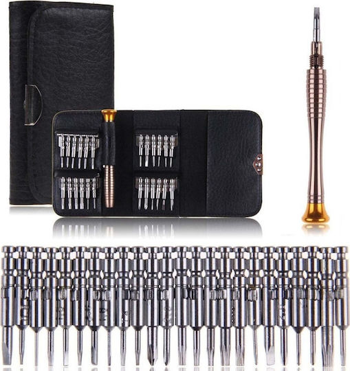 Screwdriver with 25 Interchangeable Tips