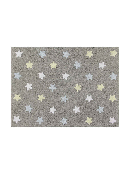 Lorena Canals Stars Handmade Kids Rug Stele Cotton Grey-Blue 120x160cm