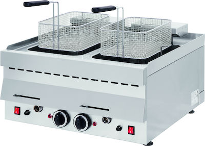 North Commercial Electric Double Fryer 2x10lt 12kW 60x60x38cm