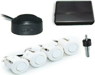 Bizzar Car Parking System with Buzzer and 4 Sensors 18mm in White Colour