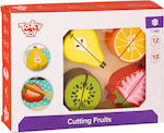 Tooky Toys Joc Fructe & Legume Φρούτα & Δίσκος Κοπής din Lemn pentru 1+ Ani