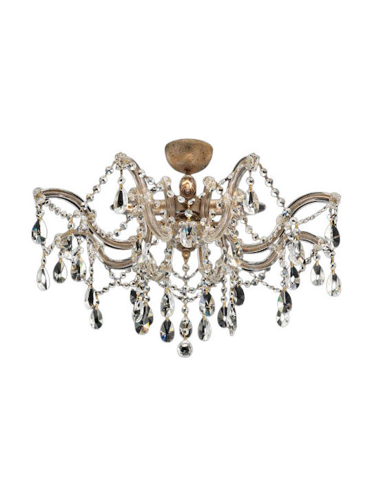 Violam Candelabru Cu Cristale Auriu