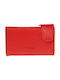 Lavor Δερμάτινο Ανδρικό Πορτοφόλι Καρτών με RFID και Μηχανισμό Slide Κόκκινο