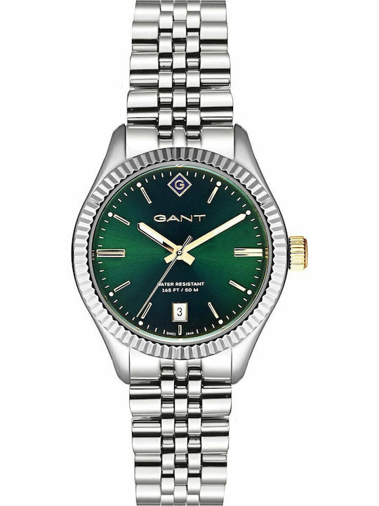 Gant Sussex Men's Watch 34mm Battery with Silver Metal Bracelet