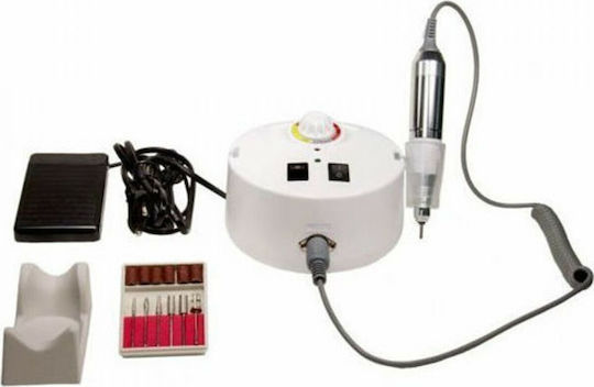 Factory ZS-605 Nagelfräser Strom 65W Weiß mit Pedal mit 35000 Umdrehungen pro Minute