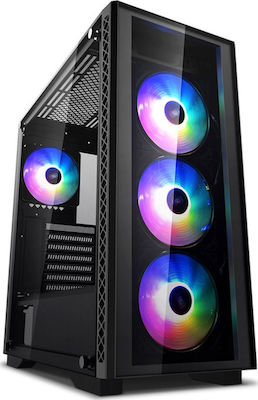 Deepcool Matrexx 50 ADD-RGB 4F Gaming Midi Tower Κουτί Υπολογιστή με Πλαϊνό Παράθυρο Μαύρο